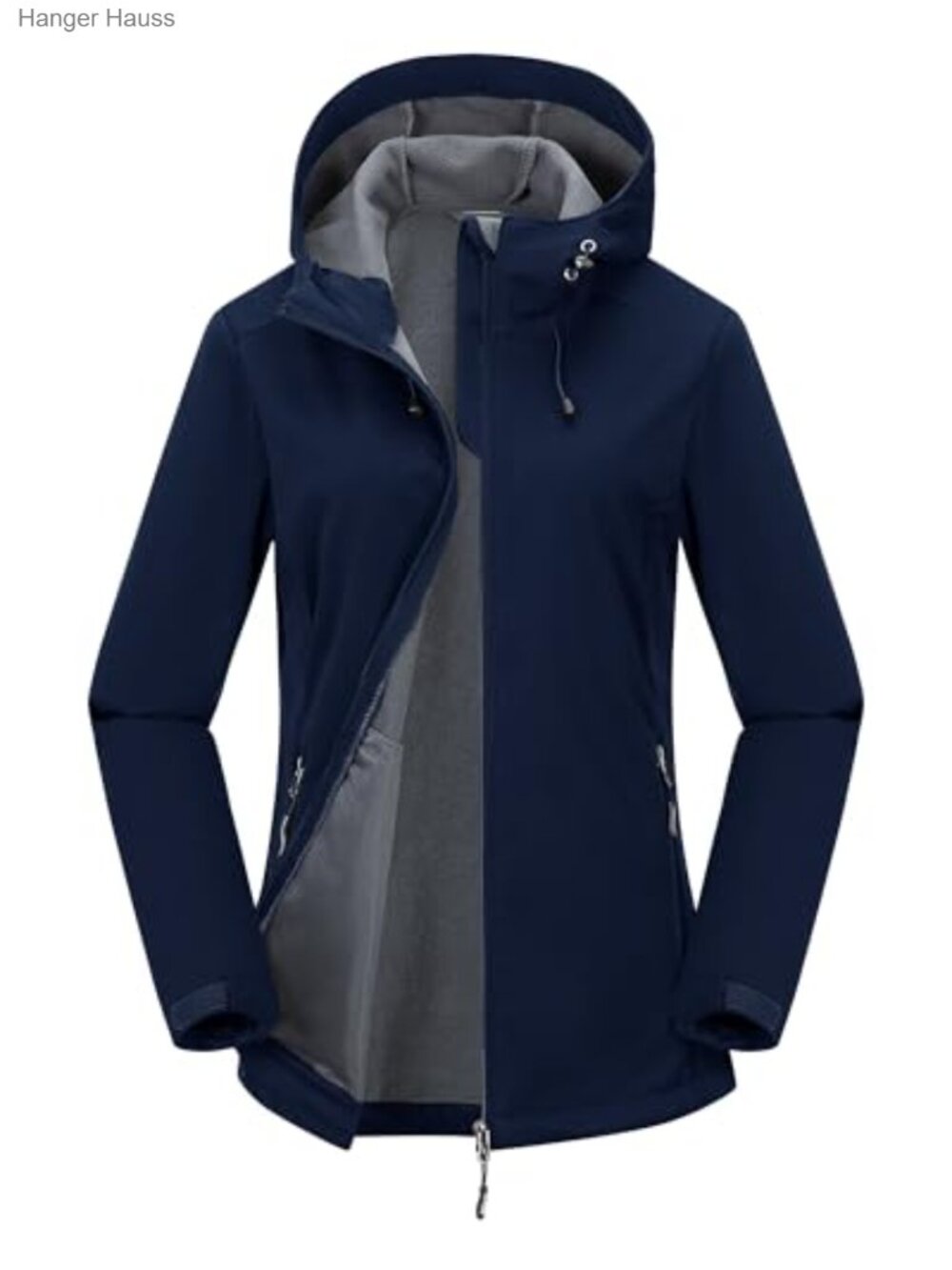 Women's Waterproof Softshell Jacket Fleece Lined Warm Windproof Hooded